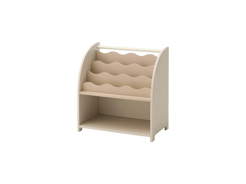 ブックシェルフ 本棚 子供 キッズ ウェーブ 表紙が見える スチール 高さ65cm TIDY