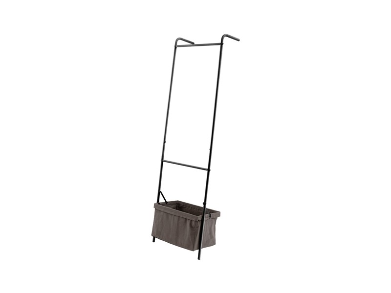 ハンガーラック 洋服掛け バスケット 高さ162cm コート スタイリッシュ スマート 服かけ Britt