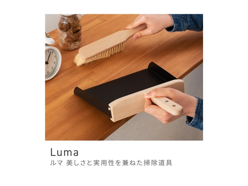 ダストパン 卓上 ブラシ ちりとり チリトリ ほうき 掃除 スタイリッシュ テーブル掃除 ミニ Luma
