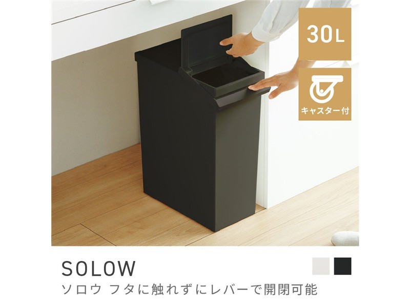ごみ箱 ゴミ箱 スタイリッシュ 30リットル 30L スマート ふた付き 新居 独り暮らし イメージチェンジ SOLOW