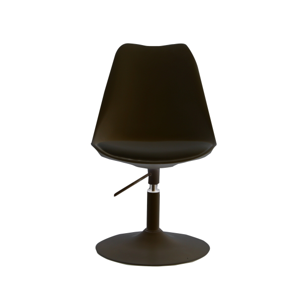 モダンな昇降式チェア 回転座面 ブラック