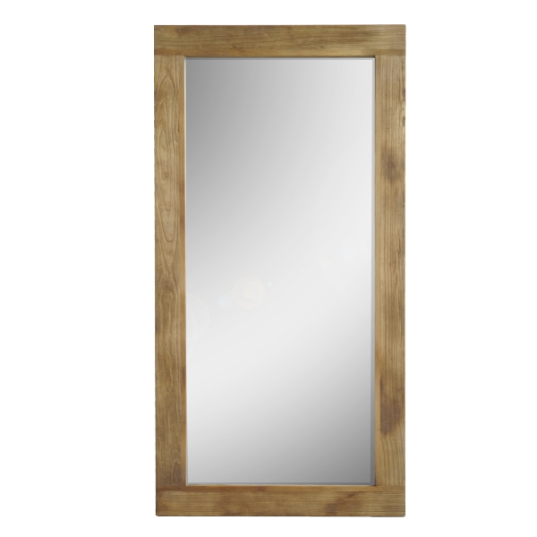 大型ミラー 古材を使ったアンティークなデザイン ブラウン 幅90