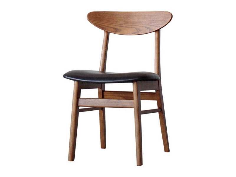 マーク ダイニングチェア ブラウン/PVC-Dark