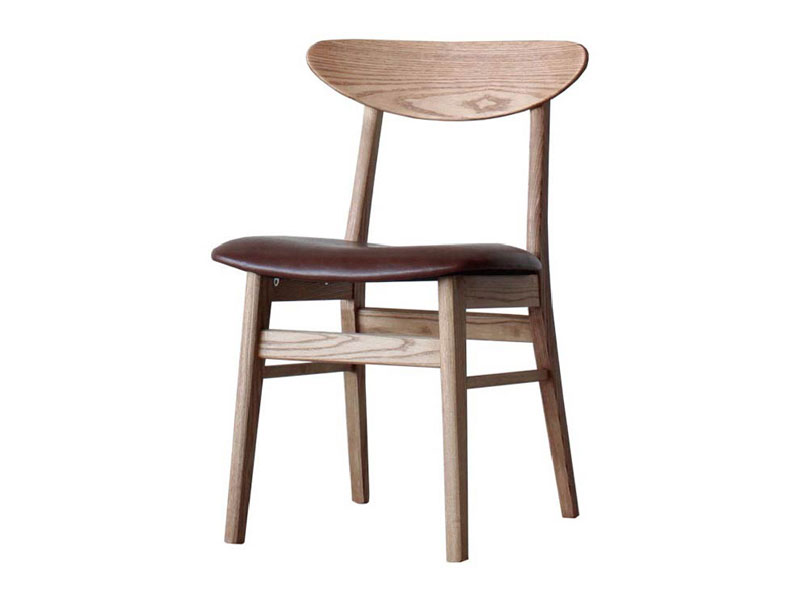 マーク ダイニングチェア ライトブラウン/PVC-Caf?