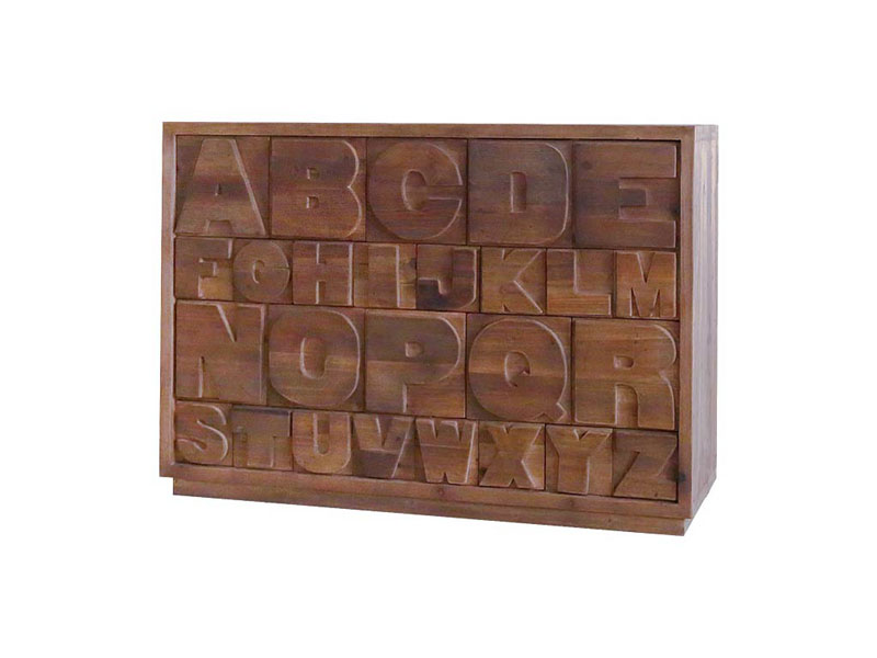 ABCチェスト オールドウッドブラウン《大型商品》