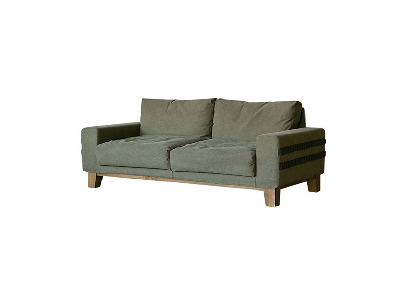 バレット 2.5人掛けソファ キャンバスグリーン《大型商品》