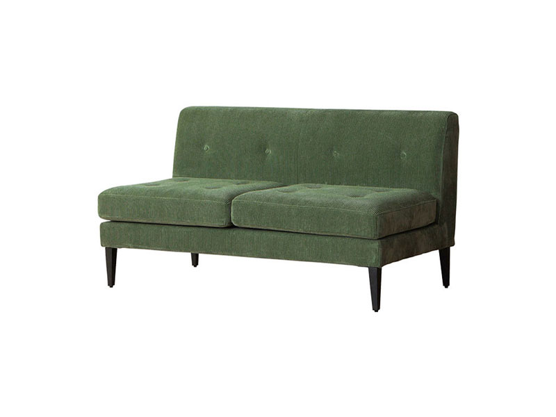 【別注色】グレス 二人掛けソファ 肘無 Lサイズ コーデュロイ オリーブグリーン（受注生産）