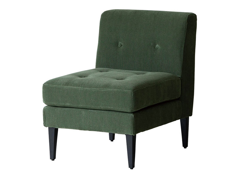 【別注色】グレス 1人掛けソファ コーデュロイオリーブグリーン（受注生産）