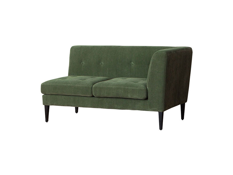 【別注色】グレス 2人掛けソファ 左肘/コーデュロイ オリーブグリーン 《大型商品》（受注生産）