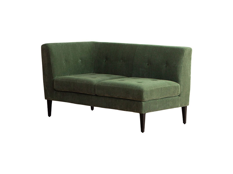 【別注色】グレス 2人掛けソファ 右肘/コーデュロイ オリーブグリーン 《大型商品》（受注生産）