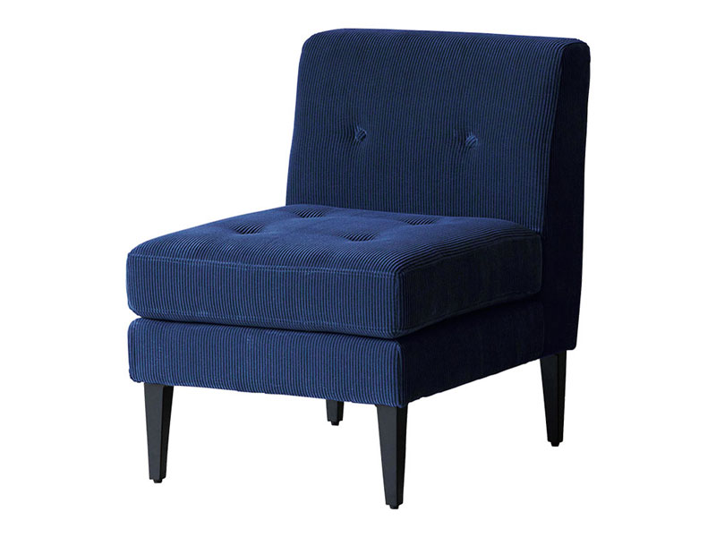 【別注色】グレス 1人掛けソファ コーデュロイネイビーブルー（受注生産）