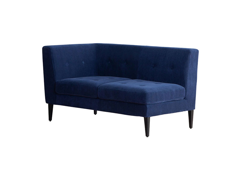 【別注色】グレス 二人掛けソファ 右肘/コーデュロイ ネイビーブルー 《大型商品》（受注生産）