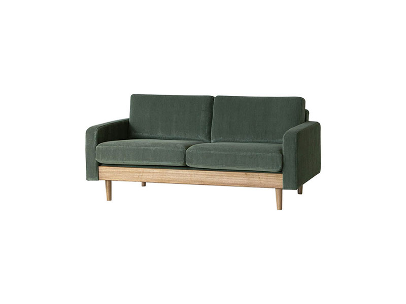 フリート 2人掛け ソファ コーデュロイ オリーブグリーン（受注生産品）