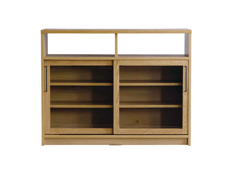 ダストン キャビネット ナチュラル ガラス扉