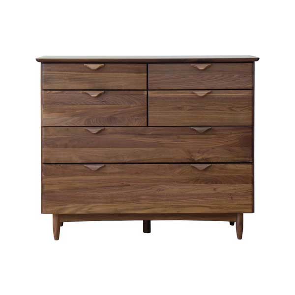 ウォールナット無垢材を使用した北欧デザインのリビング収納 チェスト 幅110cm デザイン家具ドットコム