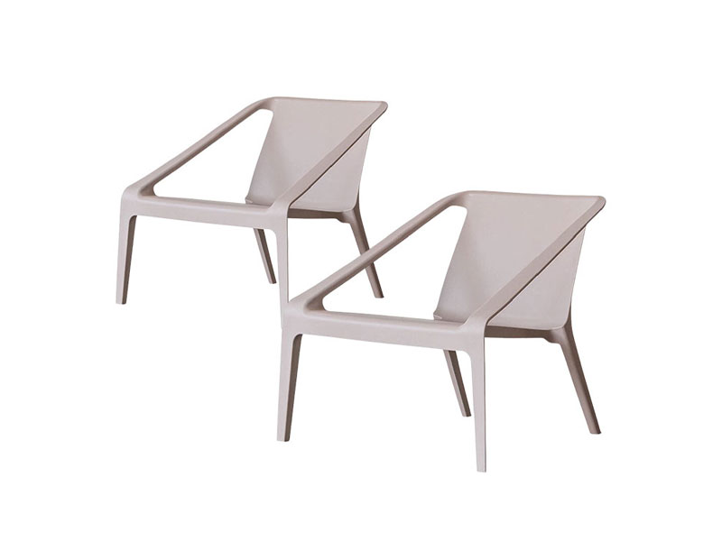 ダグ ラウンジチェア ベージュ (2脚セット)