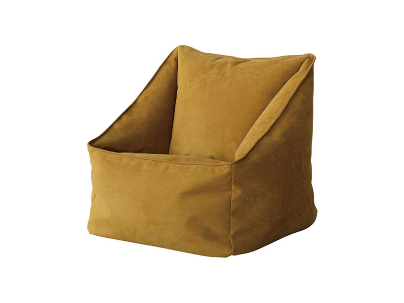 ボブ ビーズクッション スエードイエロー