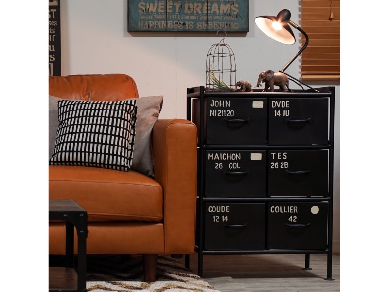 (送料無料)　使うと雰囲気の良くなるスチールチェスト 6杯引出チェスト　MSG