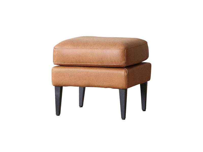 グレスソファ スツール 鉄脚 レザーテックス キャメル