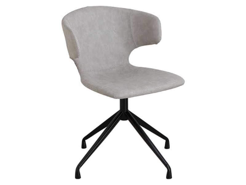 (送料無料)ラウンドチェア グレー