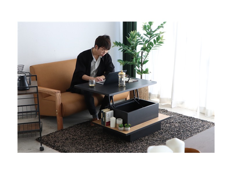 FEELリフトアップテーブルBK