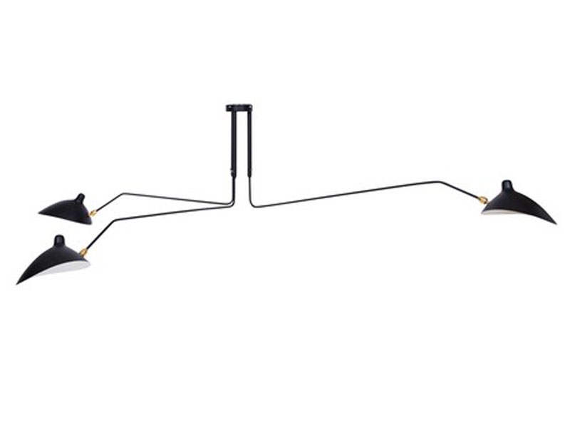 ＜セルジュ・ムーユ＞ ペンダントライト 3アームタイプ ブラック