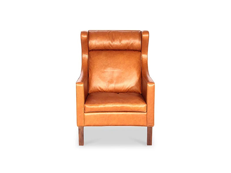 (受注生産品）ウイングバックソファ 1P　アニリン