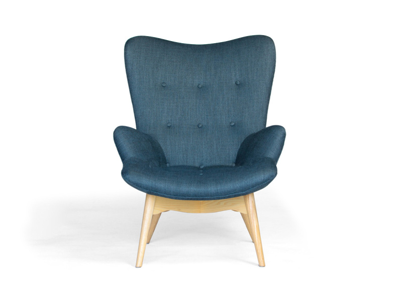 (受注生産) コンターチェア アッシュ 3Pネイビー