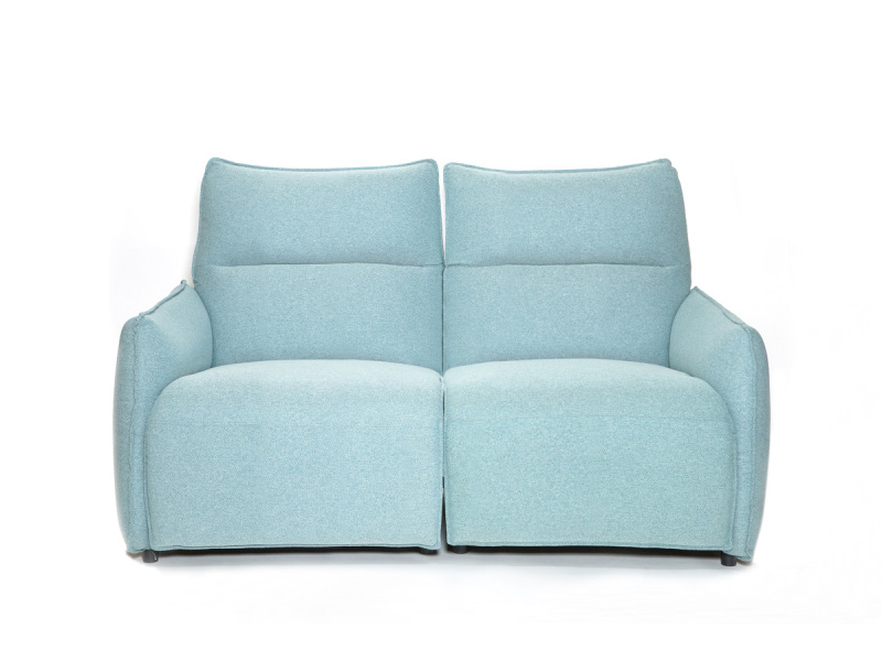 (送料無料) 電動リクライニングソファ 2p ブルーグリーン