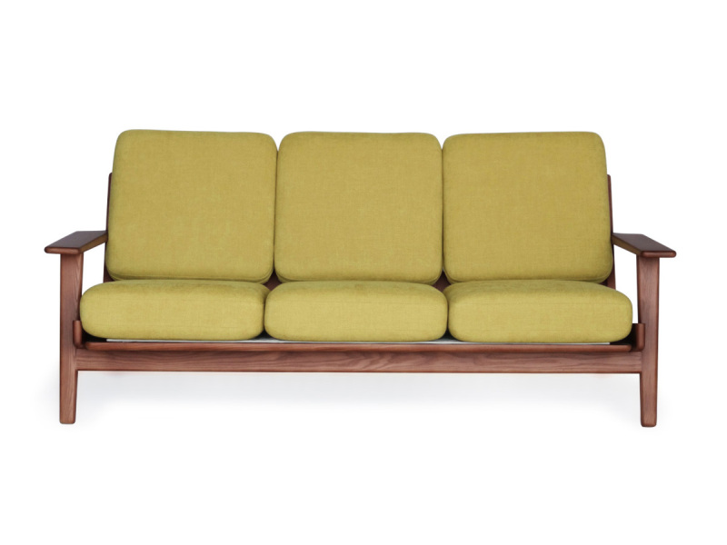 (送料無料) GE290 ソファ 3人掛け アッシュブラウン塗装