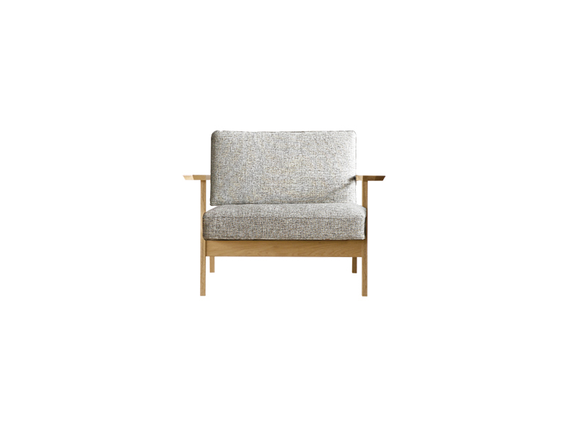 (送料無料)セブソファ 1人掛け WHITE OAK