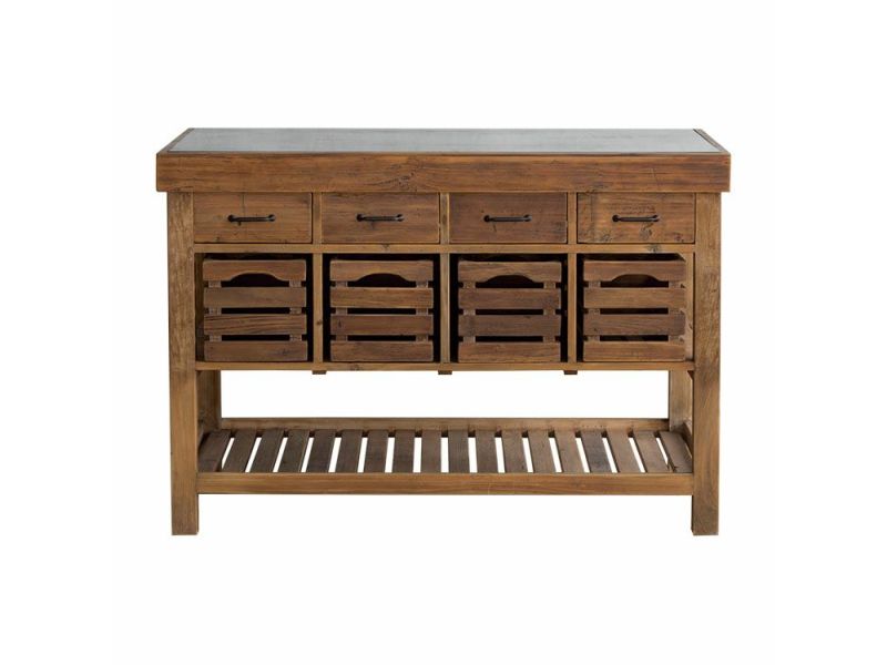 ポタリー アイランドテーブル トタン天板 130cm