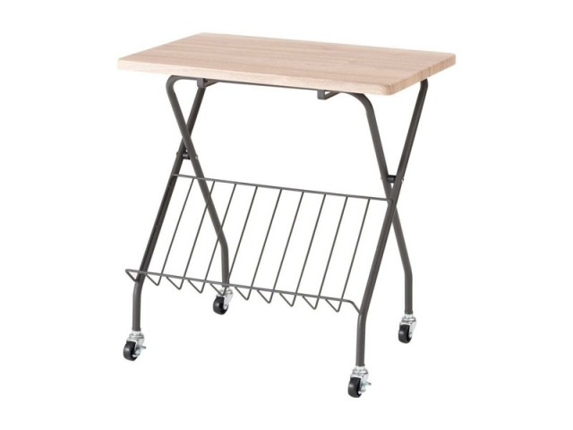 折りたたみテーブル 高さ47cm キャスター付き テーブル 移動 スタイリッシュ NORIC