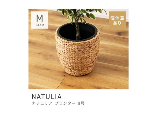 プランター 鉢植え 8号 完成品 幅33cm 高さ33 丸型 円形 ラウンド NATULIA
