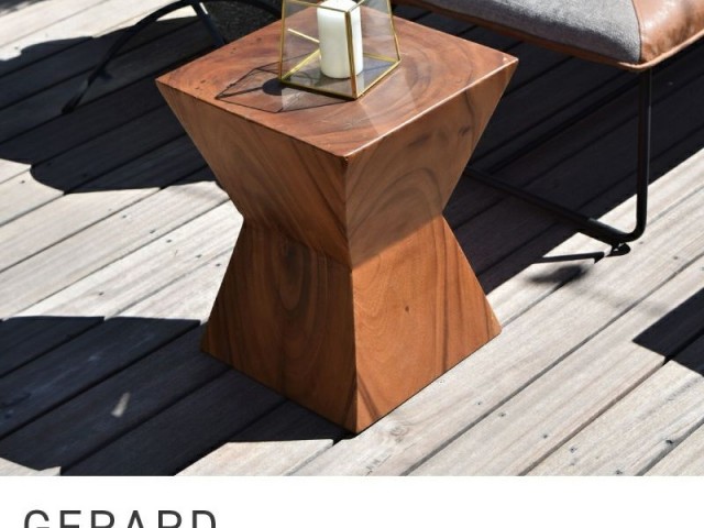 スツール チェアー 椅子 デザインスツール 天然木 木製 完成品 高さ42cm GERARD