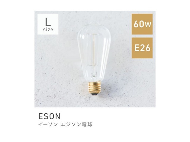 エジソン球 （Lサイズ） エジソンバルブ 電球 白熱球 ライト 照明 間接照明 ESON