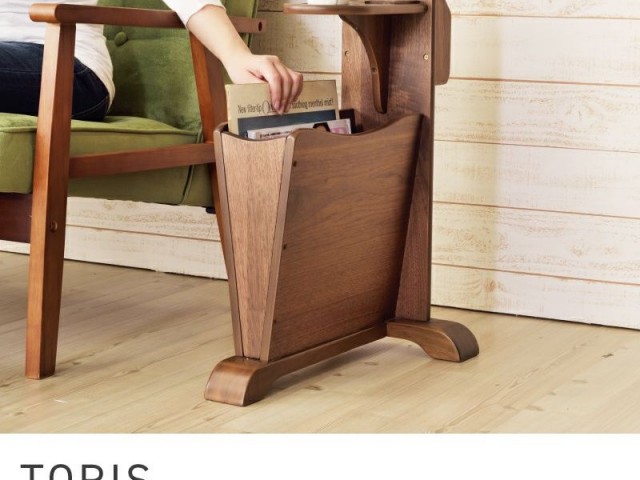 サイドテーブル テーブル スタイリッシュ ベーシック ナイトテーブル 天然木 ラバーウッド 完成品 高さ60cm TORIS