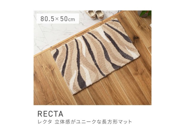 玄関マット マット 80.5×50cm 幅80.5cm 小さめ 小さい RECTA