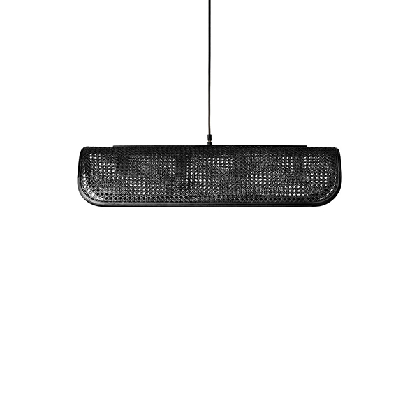 ラタン ペンダントランプ　4灯（電球あり）PENDANT LAMP 4BULB ダイニング 照明 ランプ 籐 ブラック