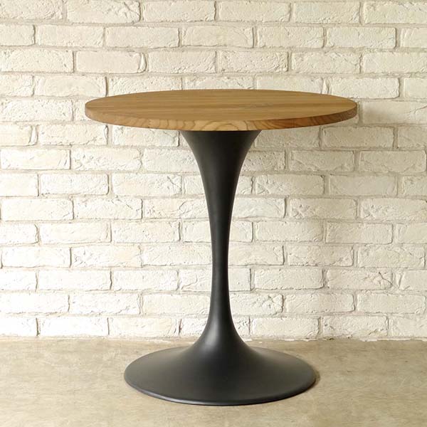 【送料無料】 アンティークなデザインのダイニングテーブル 幅70 ブラック