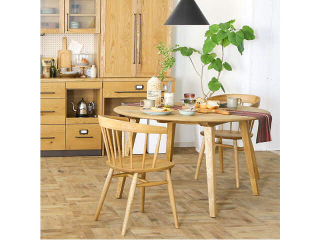 デッケ ダイニングテーブル 103cm 丸天板 WF-1