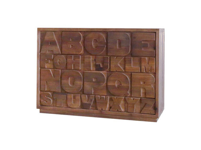 ABCチェスト オールドウッドブラウン《大型商品》