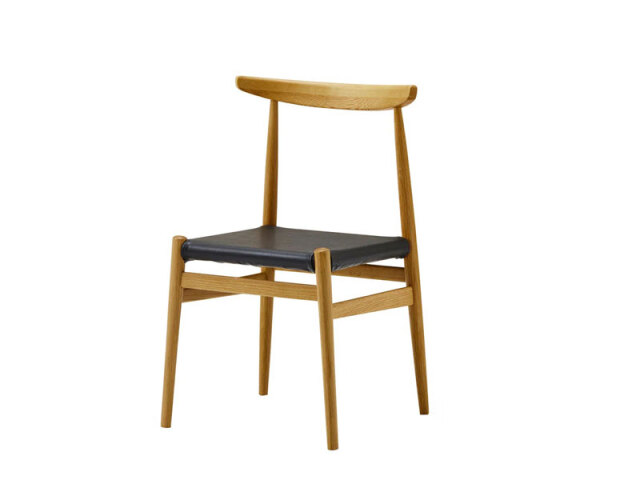 リス ダイニングチェア 本体：オーク / 座：合皮ブラック