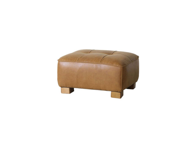 オピアム ソファ専用スツール スーパーレザーテックス オーカーブラウン