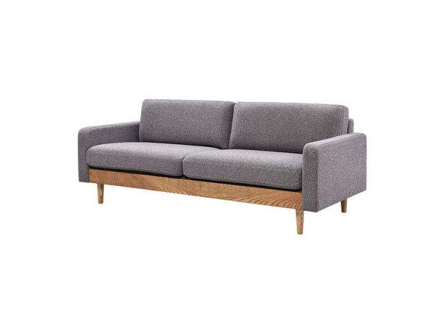 フリート 3人掛け ソファ イージークリーン グレー（IC-GY）《大型商品》