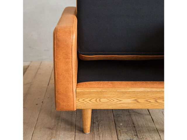 フリート 3人掛け ソファ イージークリーン グレー（IC-GY）《大型商品》