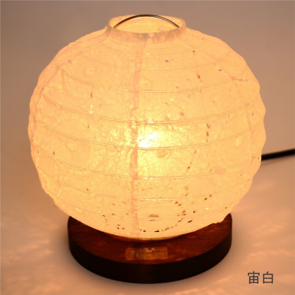 【送料無料】 和風デザイン照明 美濃和紙 丸型テーブルライト ホワイト