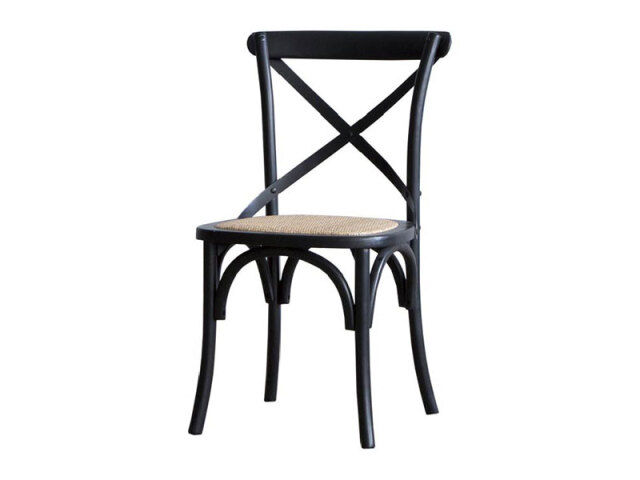 クロスバック ダイニングチェア ブラック バーチ材仕様