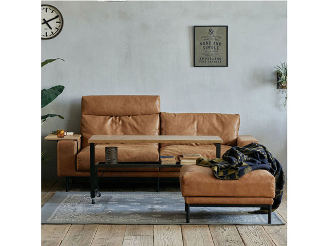 プルートソファ 専用スツール スーパーレザーテックス オーカーブラウン