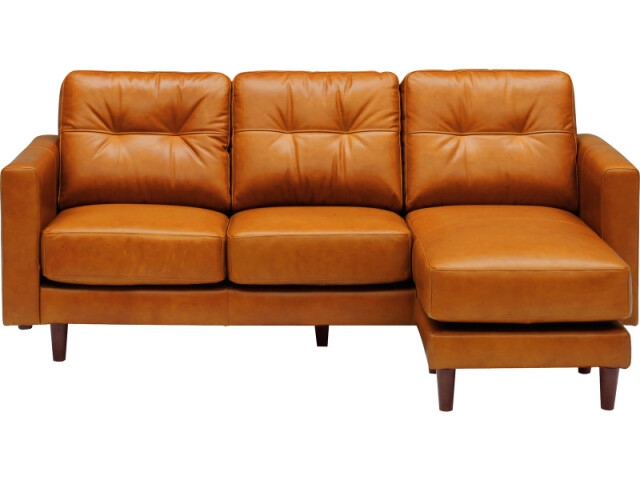 (送料無料)　上質なオイルレザー シェーズロングオイルレザーソファ